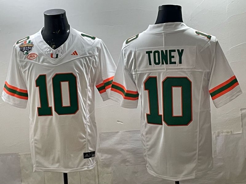 Men 2026 Miami Hurricanes #10 Toney White 3th generations Nike Limited NCAA Jersey 012